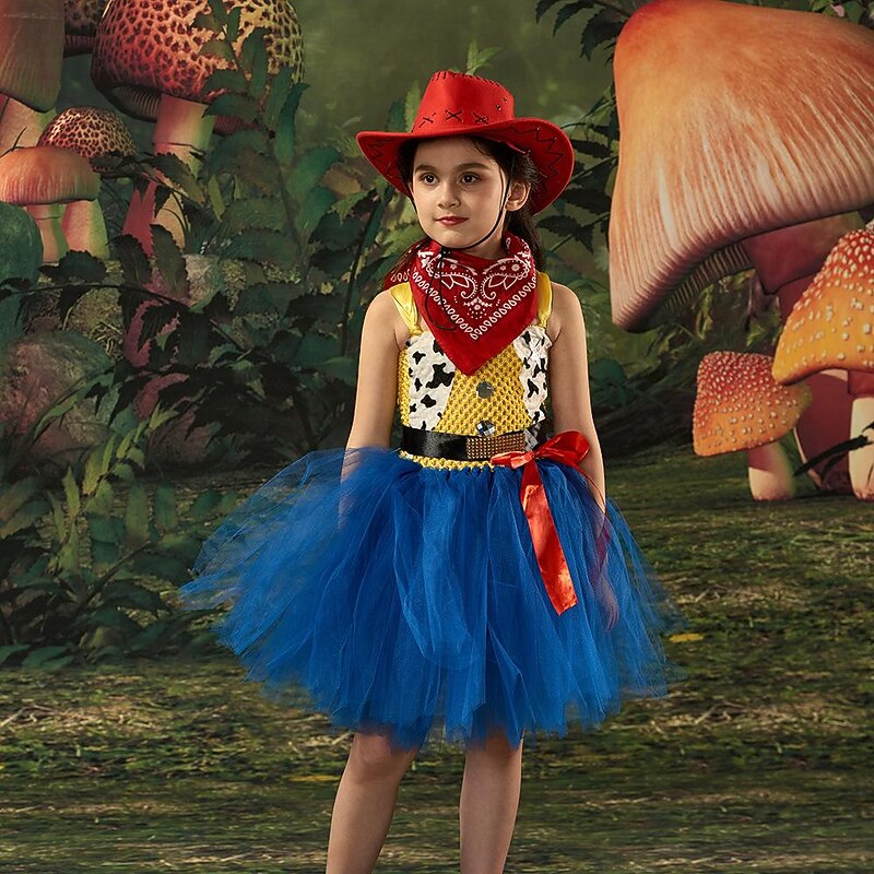 Toy Story Jessie Princess Woody Dress Flower Girl Dress Tulle Dresses Cosplay Movie Cosplay for Girls' Kid's Children's Day Masquerade2