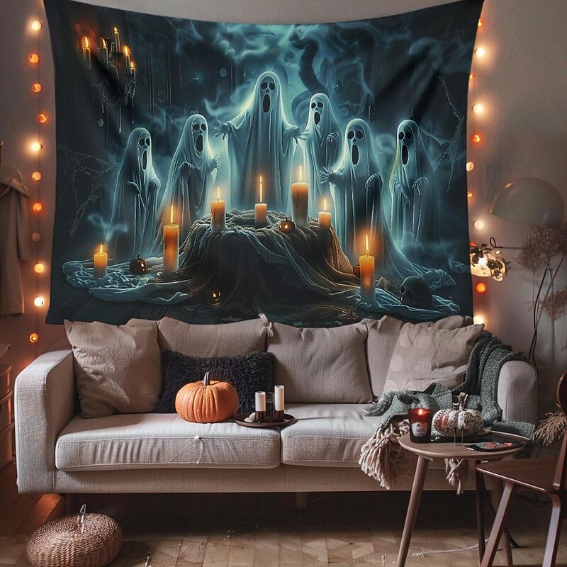Halloween Decorations Ghosts Party Hanging Tapestry Wall Art Large Tapestry Mural Decor Photograph Backdrop Blanket Curtain Home Bedroom Living Room3