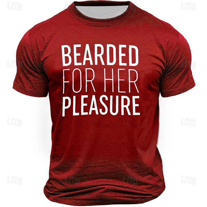 Men's Funny T Shirt Short Sleeve T shirt 3D Print Crew Neck Shirt Vintage Cool Party Holiday Black White Red Summer Spring Clothing Apparel S M L XL XXL XXXL3