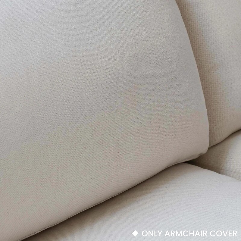 Armchair Sofa Cover Solid Color Quilted Slipcovers  LITB PRIME cover Ektcover3