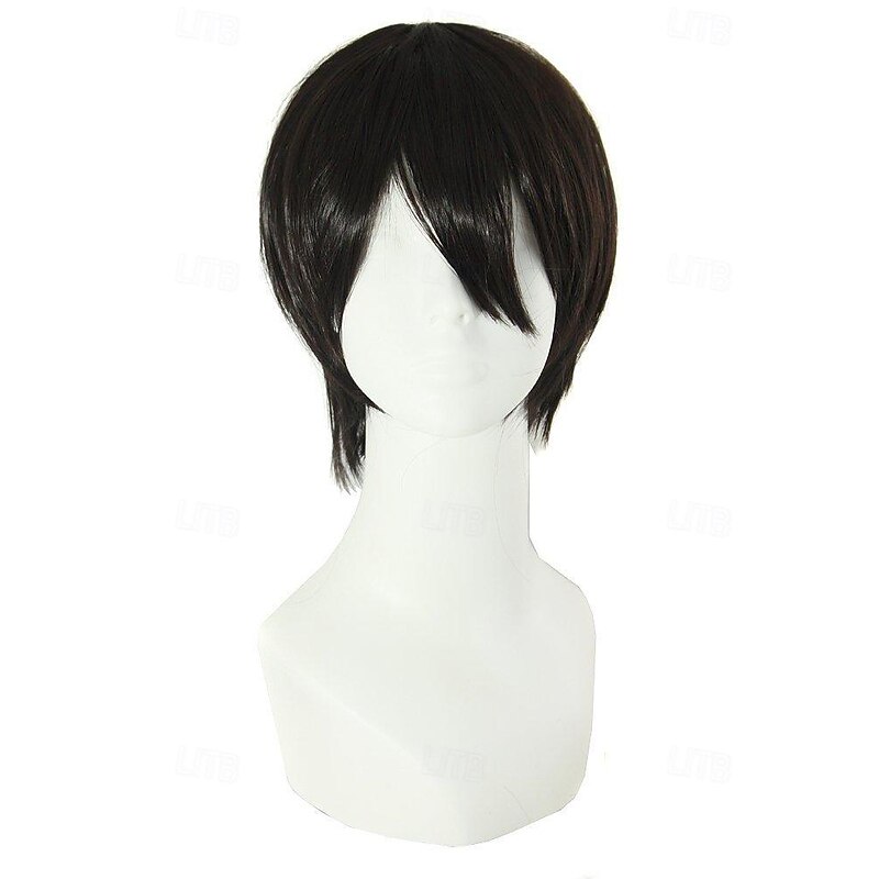 12 Inch / 30 cm Men Short Straight Wig Cosplay Costume Wig Halloween Wigs3
