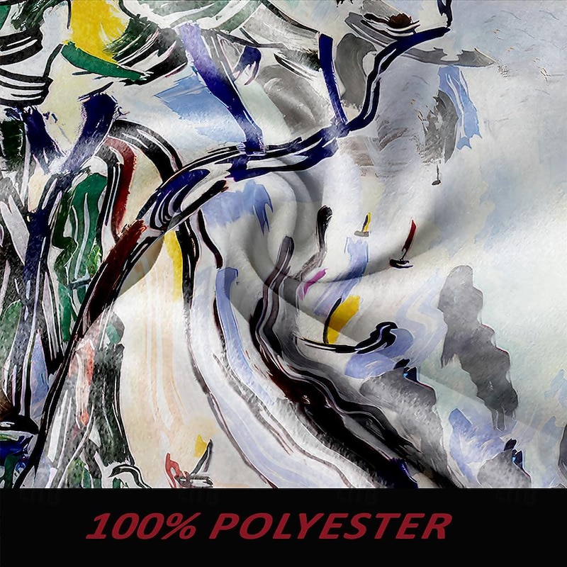 Men's Oil Painting Winter Coat Overcoat Coat With Pockets Casual Vacation Daily Wear Going out Print Front Pocket Fall & Winter Turndown Long Sleeve Gray3