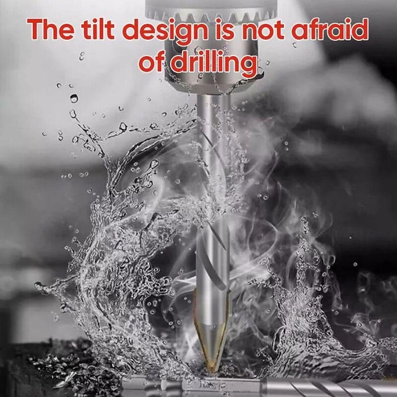 High-Strength Eccentric Twist Drill Bit Set - High-Speed Steel for Wood, Plastic, and Metal - Versatile and Durable Threading Tool - 6mm, 8mm, 10mm, 12mm Sizes Available2