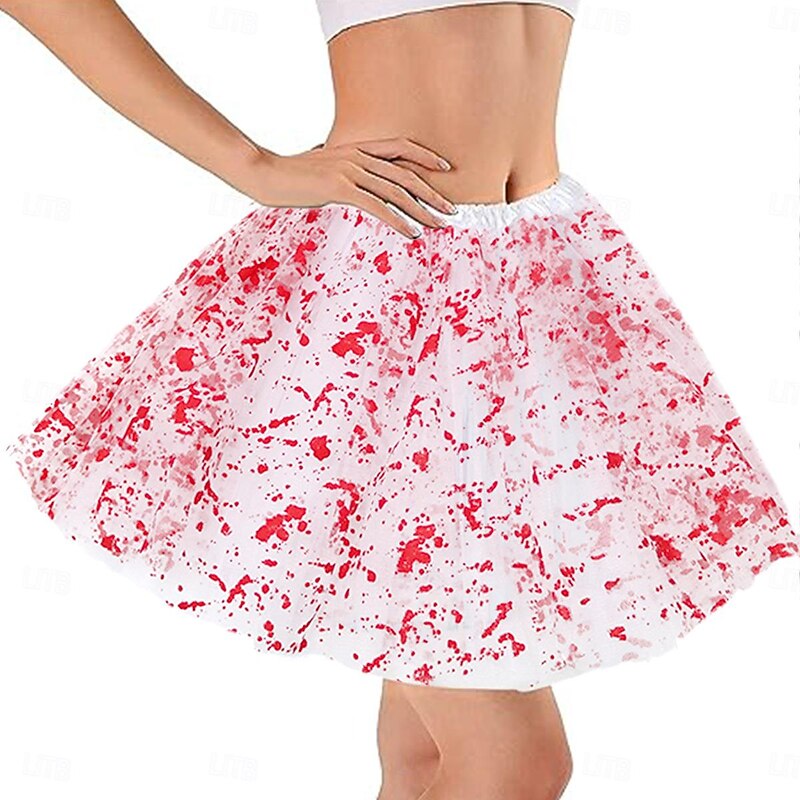 Vampire Halloween Skirt Cosplay Costume Tutu Scary Costume Adults' Women's Masquerade Halloween Masquerade Easy Halloween Costumes Dress Up3