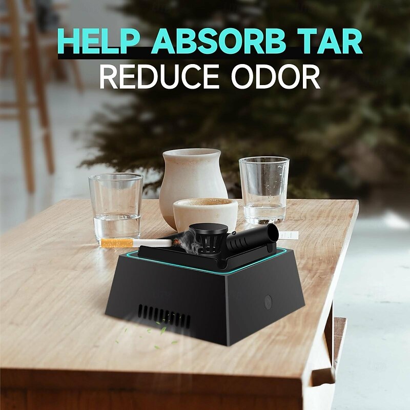 Smokeless Ashtray for Cigarette Smoke Removing Ashtray Indoor USB Rechargeable Air Purifier Ashtray
