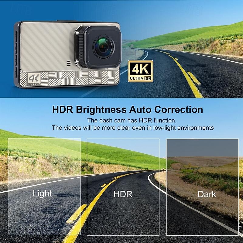 X21+ 2160P  HD with Rear Camera Car DVR 170 Degree Wide Angle 3 inch IPS Dash Cam with WIFI / Night Vision / G-Sensor 4 infrared LEDs Car Recorder4