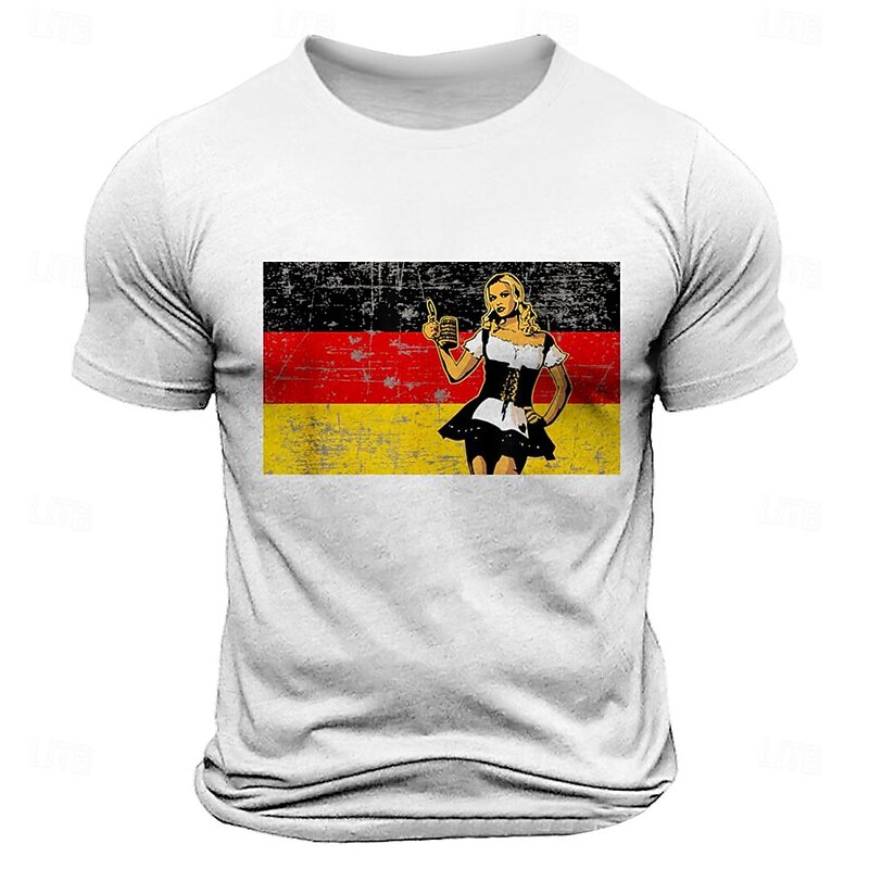 Men's Graphic Funny Beer T Shirt Tee Top Cotton Short Sleeve Graphic Shirt Black White Army Green Comfortable Tee Street Sports Outdoor Fashion Designer Clothing3