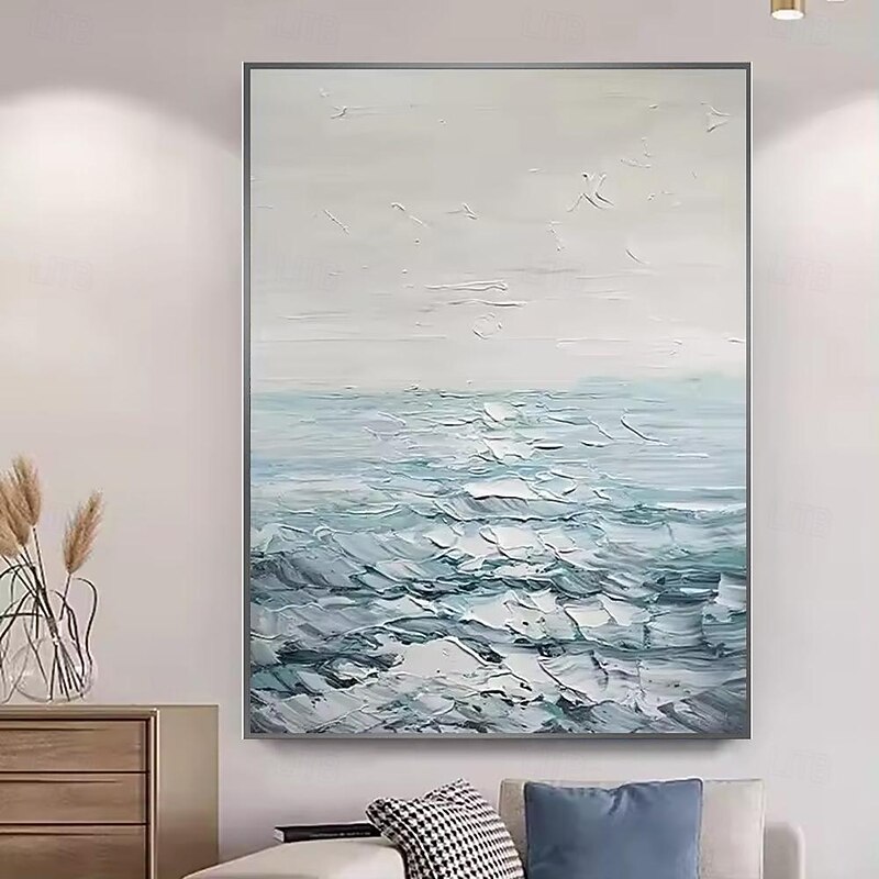 Handmade Oil Painting Canvas Wall Art Decoration Abstract Ocean Sea Wave Landscape for Home Decor Rolled Frameless Unstretched Painting4