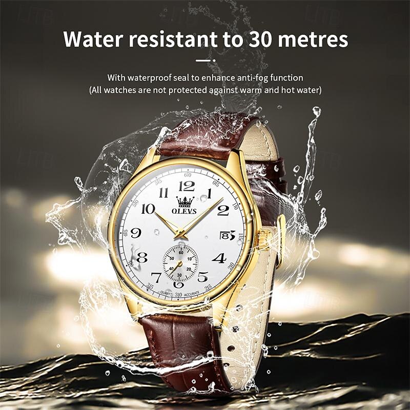 New Olevs Olevs Brand Fashion Trend Quartz Watch Luminous Calendar Simple Large Digital Dial Men'S Watches Waterproof Sports Versatile Men'S Wristwatch