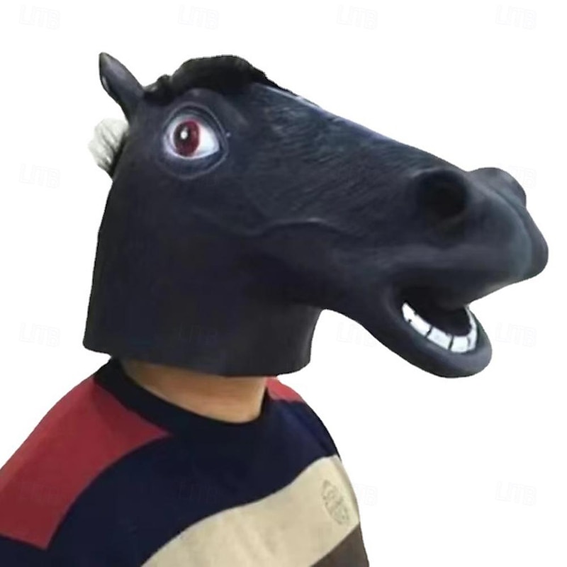 Horse Halloween Mask Halloween Props Halloween Carnival Mask Funny Halloween Adults' Men's Women's Unisex Halloween Carnival Easy Halloween Costumes Dress Up3