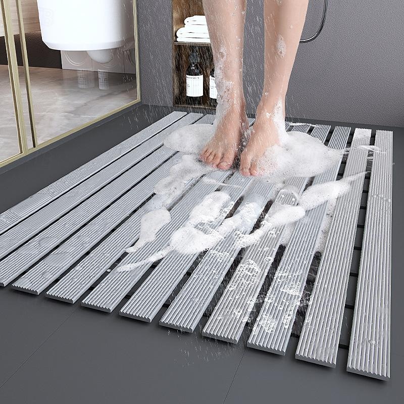 Bathtub Mat Anti-Slip Shower Foot Mat Waterproof and Anti-Fall for Shower Room and Toilet Household Use Non-Slip Quick Drying Perfect for Bathroom Safety and Comfort Easy to Clean