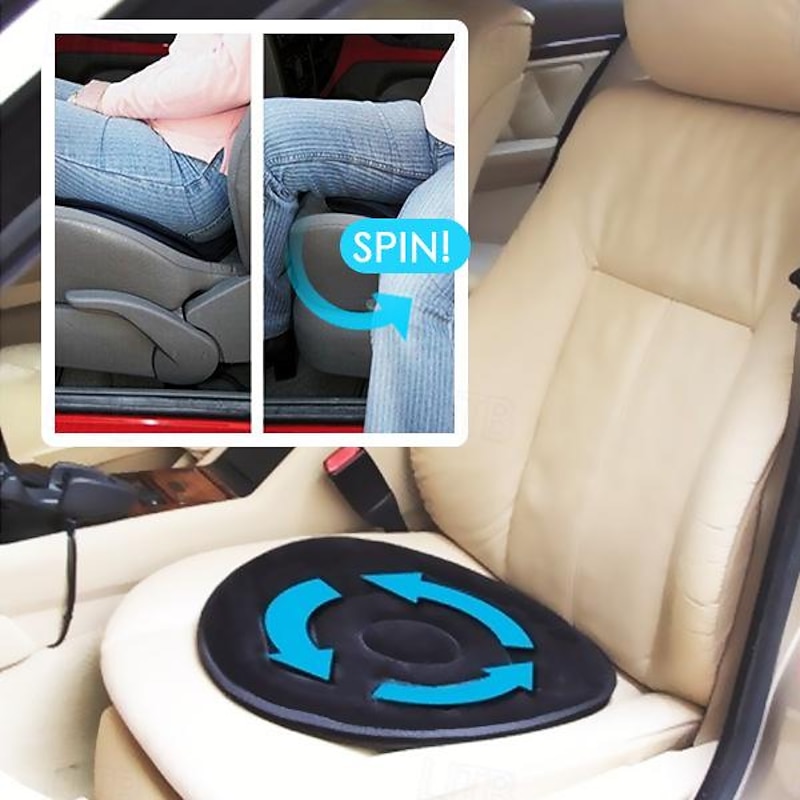 360 Rotating Seat Cushion for Car, Rotating Seat Cushion Elderly for Car, 360 Rotating Swivel Car Seat Non Slip Cushion2