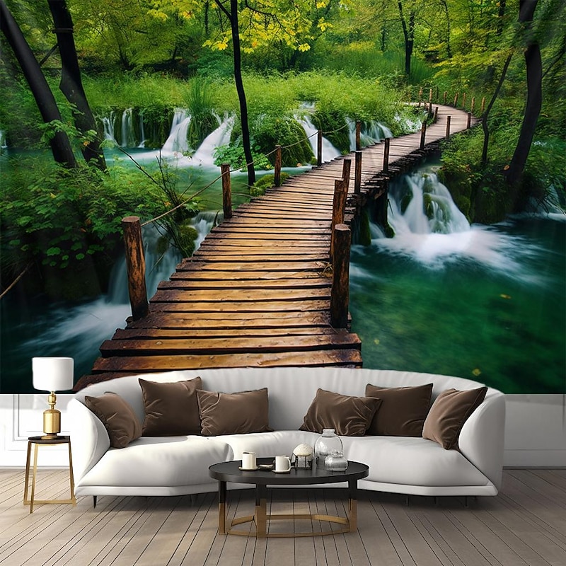 Nature Forest Hanging Tapestry Wall Art Large Tapestry Mural Decor Photograph Backdrop Blanket Curtain Home Bedroom Living Room Decoration