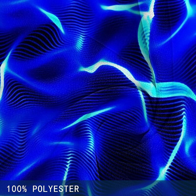 Men's Graphic Casual Pants Mid Waist Hawaiian Holiday Straight Leg Summer Spring 3D Print Blue3