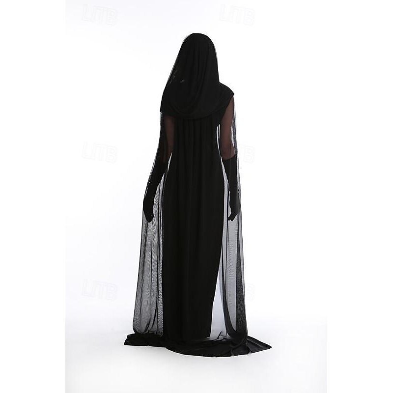 Ghost Zombie Halloween Dress Cosplay Costume The Women In Black Cosplay Adults' Women's Carnival Masquerade Mardi Gras Party / Evening Easy Halloween Costumes Dress Up4