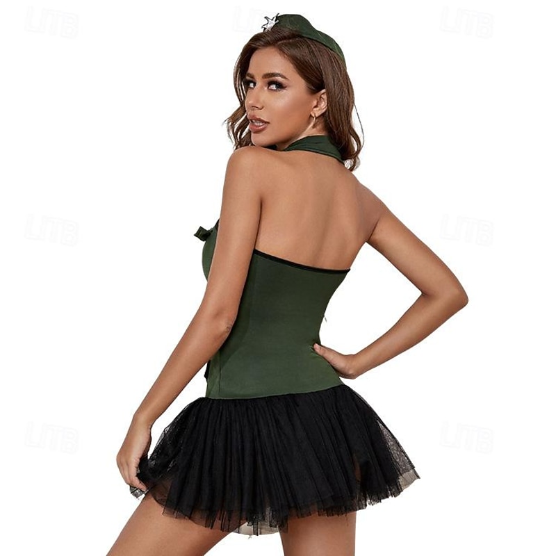 Police Halloween Dress Uniform Carnival Costume Sexy Costume Adults' Women's Masquerade Performance Bachelorette Party Easy Halloween Costumes Dress Up2