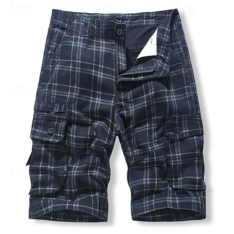 Men's Tactical Shorts Cargo Shorts Shorts Buttons Multi Pocket Plain Wearable Short Outdoor Daily Camping & Hiking Fashion Classic Black Blue4