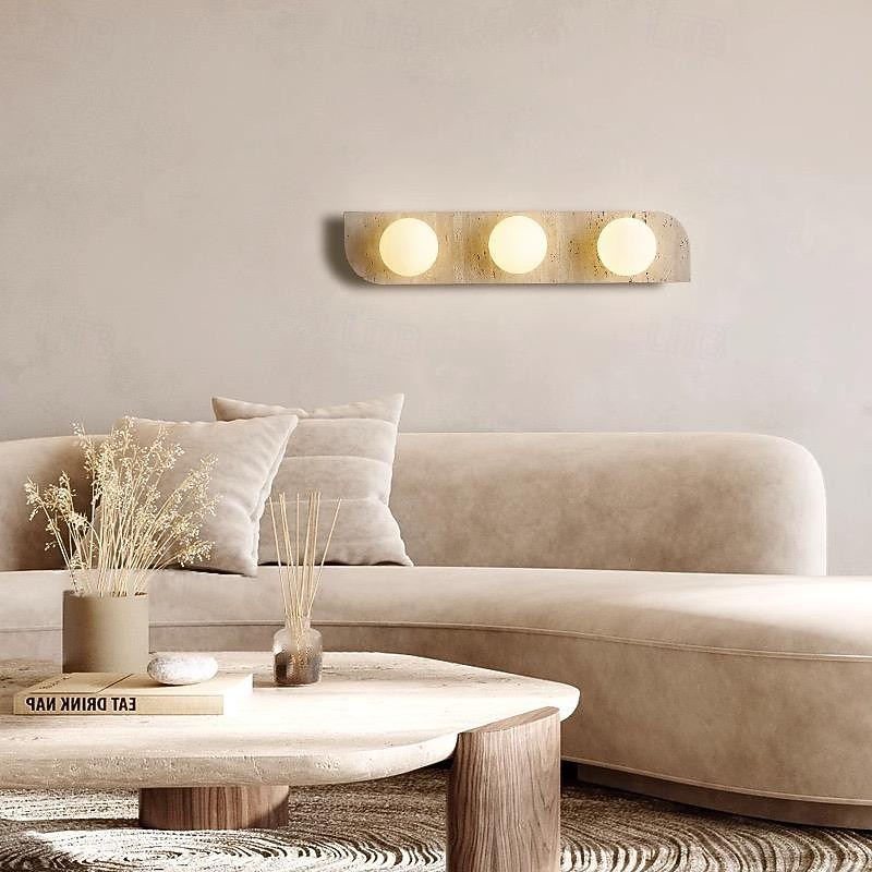 Modern Wall Lamp Fixture Stone 1/2/3 Head Living Room Bedroom Home Decoration Bedside Wall Sconce Light Luminaire Led Lighting 110-240V4