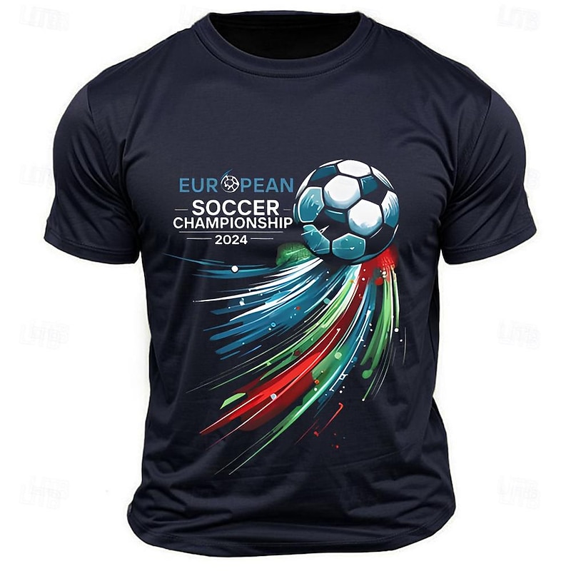 Mens European Soccer Championship 2024 Graphic T-Shirt2