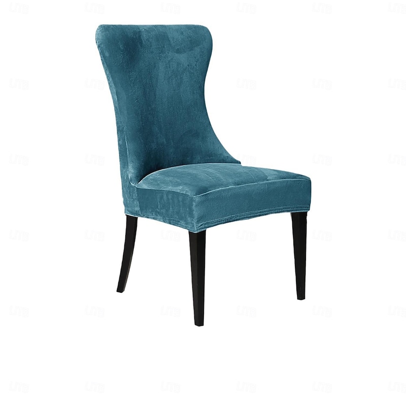 Stretch Svelvet Chair Cover High Back Dining Chair Cover Household Simple One-Piece Chair Set Hotel Chair Set Stool Cover2