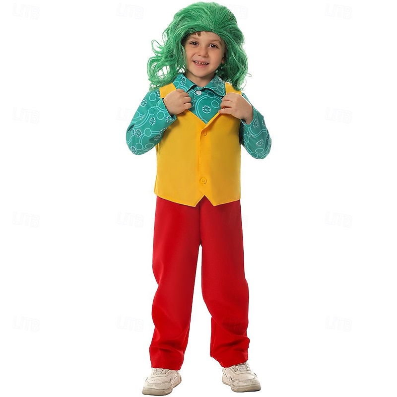 Joker Clown Halloween Outfits Fancy Costume Suits & Blazers Joker: Folie à Deux Movie / TV Theme Costumes Kid's Boys' Halloween Carnival Party Easy Halloween Costumes Dress Up3