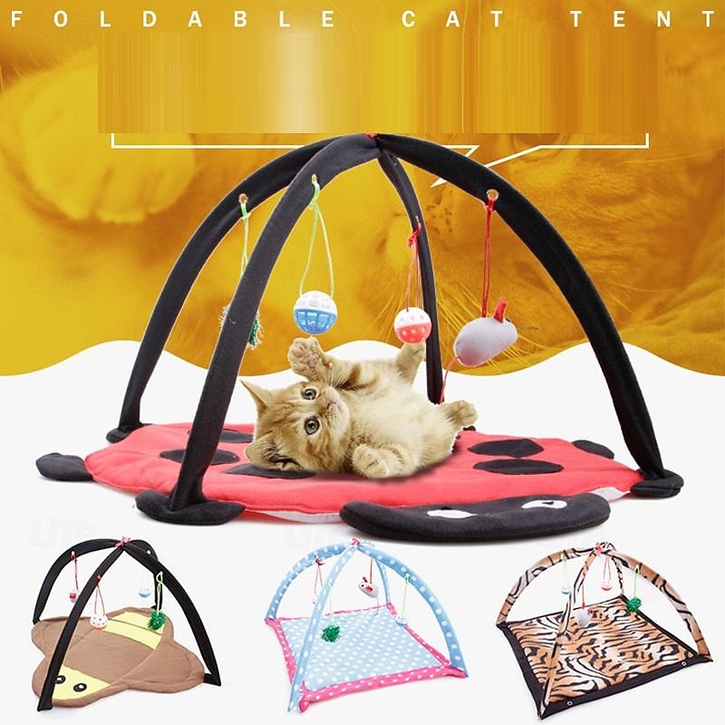 Cat Bed Cat Scratcher Mat Pet Cage Hammock Animal Geometric Classic Foldable Elastic Easy to Install Cute Casual / Daily Plush Fabric for Large Medium Small Dogs and Cats