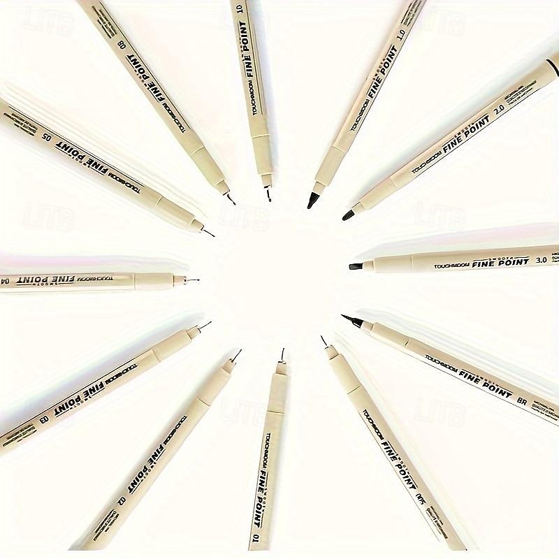 Black Signature Pen for Art Comics Architectural Design Waterproof Hand Drawing & Sketches Daily 6/9/12 pcs2