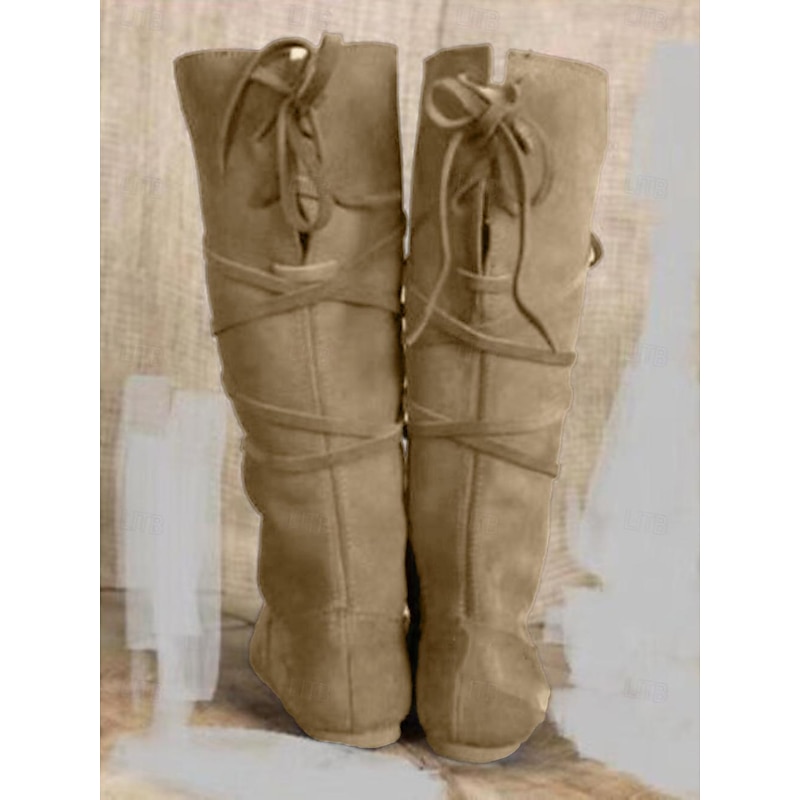 Retro Vintage Medieval Renaissance Shoes Pirate Knight Ritter Men's Women's Unisex Halloween Event / Party Masquerade Shoes Fancy Medieval Boots3