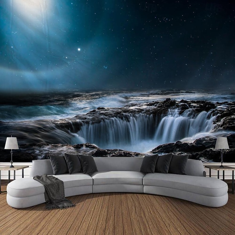 Nature Stars Sky Hanging Tapestry Wall Art Large Tapestry Mural Decor Photograph Backdrop Blanket Curtain Home Bedroom Living Room Decoration4