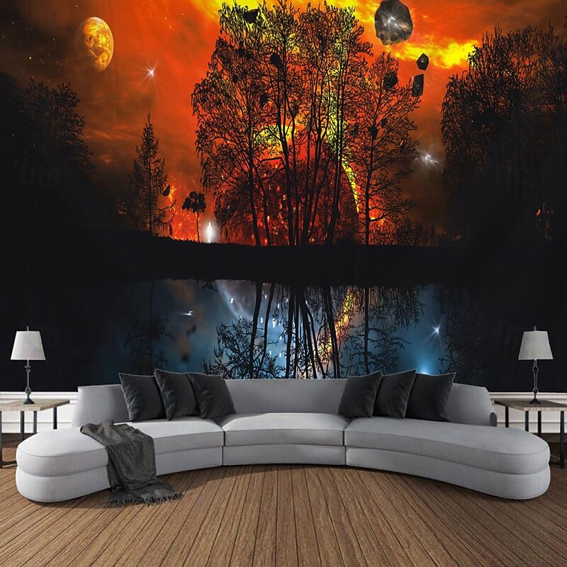 Nature Sunset Landscape Hanging Tapestry Wall Art Large Tapestry Mural Decor Photograph Backdrop Blanket Curtain Home Bedroom Living Room Decoration4