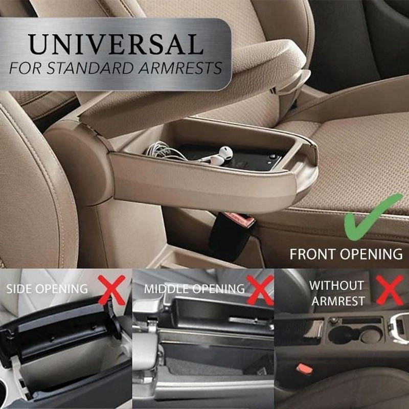 Car Net Pocket Handbag Holder, Extra Storage Space Organizer, Safe & Disturb-Free Driving, Simple Installation, Fits Standard Armrests, Oxford Cloth & Mesh, Black/Red2