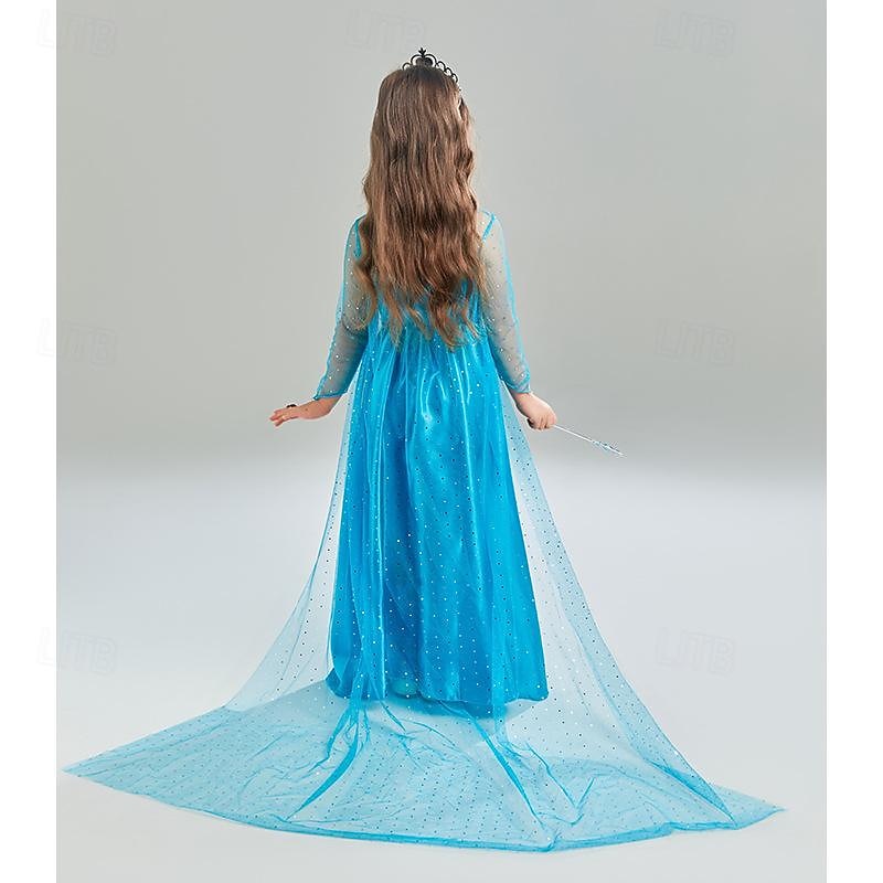 Frozen Fairy Tale Princess Elsa Outfits Flower Girl Dress Theme Party Costume Movie Cosplay for Girls' Kids Carnival Children's Day Party / Evening4