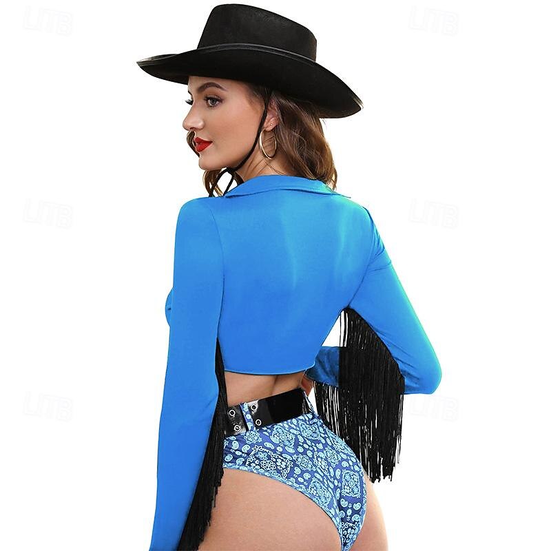 Cowgirl Halloween Uniform Carnival Costume Sexy Costume Adults' Women's Carnival Masquerade Bachelorette Party Easy Halloween Costumes Dress Up2