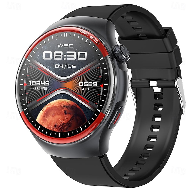 iMosi T82 Smart Watch 1.43 inch Smartwatch Fitness Running Watch Bluetooth Temperature Monitoring Pedometer Call Reminder Compatible with Android iOS Women Men Hands-Free Calls Waterproof Media4