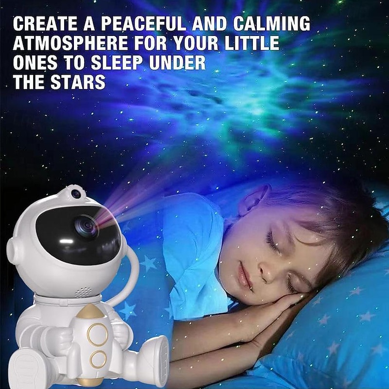 Astronaut Galaxy Projector Nebula Ceiling Galaxy Light Projector Star Projector with 8 Nebula Modes 360 Adjustable Star Night Light for Kids Adults Party Room Decor Remote3