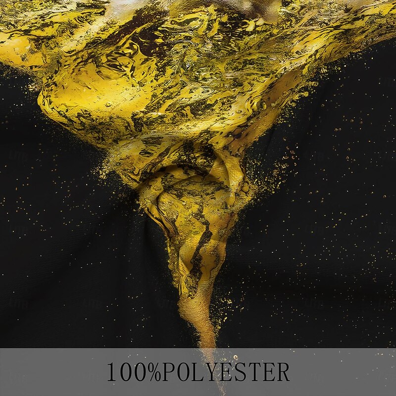 Men's Flowing Quicksand / Liquid T Shirt Short Sleeve T shirt 3D Print Crew Neck Shirt Fashion Designer Street Daily Sports Yellow Gold Summer Spring Clothing Apparel S M L XL 2XL 3XL3