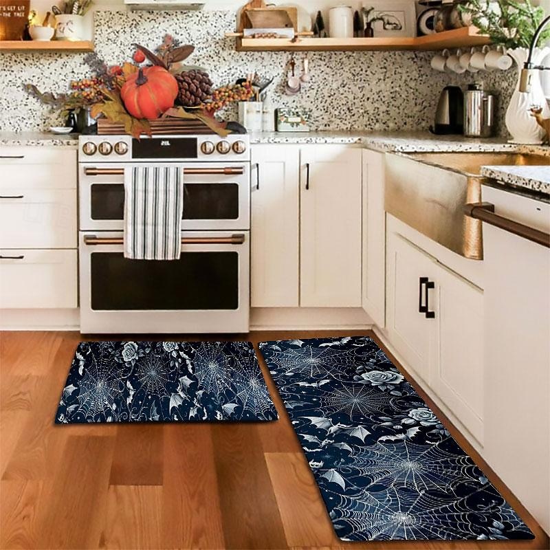 Halloween Pumpkin Area Rug Kitchen Rug Mat Non-Slip Oil Proof Floor Mat Livingroom Rug Indoor Outdoor Mat Bedroom Decor Bathroom Mat Entrance Rug Door Mat4