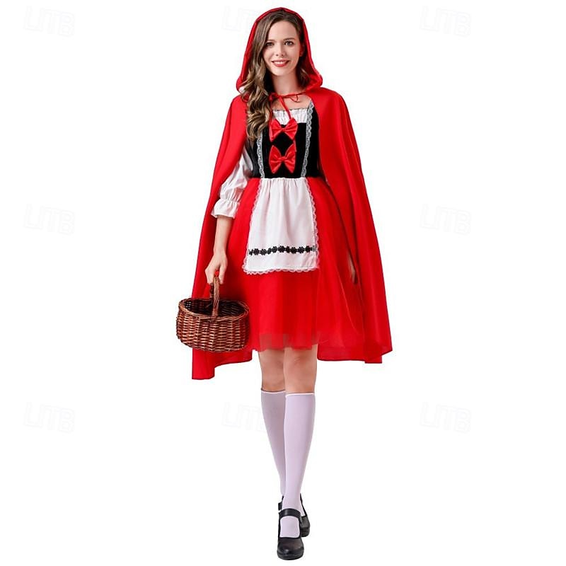 Little Red Riding Hood Halloween Masquerade Carnival Costume Adults' Women's Halloween Easy Halloween Costumes Dress Up2