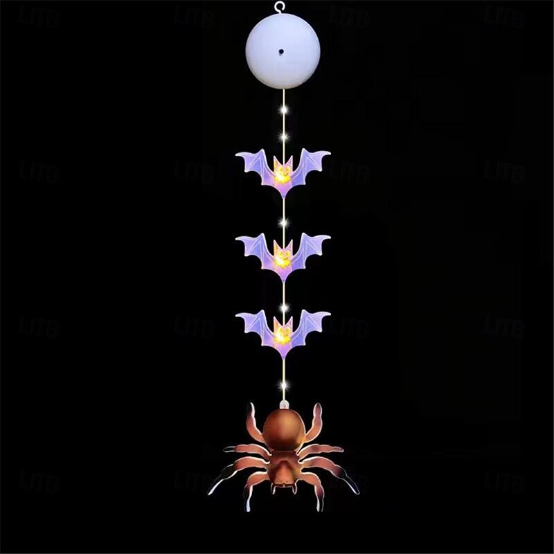 Halloween Decorations Hanging Lamp Leather Wire Lamp Jack O Lantern Suction Cup Holiday String Light Indoor Atmosphere Decorative Lamp Holiday Party Decorative Lamp 1pc4