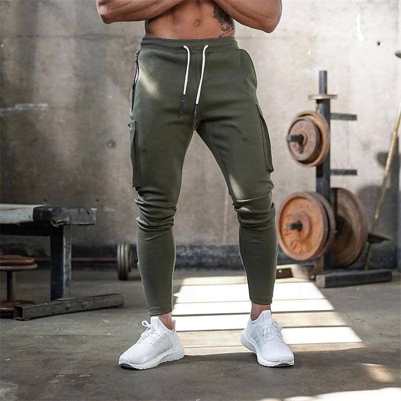 Men's Sweatpants Running Pants Track Pants Pocket Drawstring Elastic Waistband Pants / Trousers Outdoor Sports & Outdoor Athletic Fall Soft Marathon Running Workout Tailored Fit Sportswear Activewear2