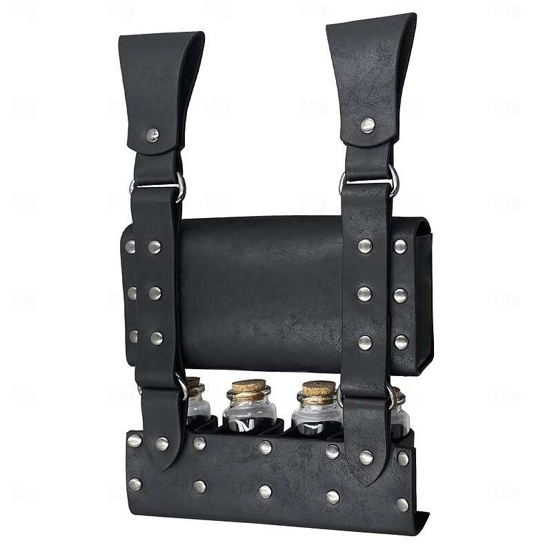 Retro Vintage Medieval Bag Belt Bag Waist Bag Viking Ranger Fancy Dress Men's Women's Unisex Viking Halloween Carnival Masquerade Party LARP Ren Faire Adults' Bag All Seasons3