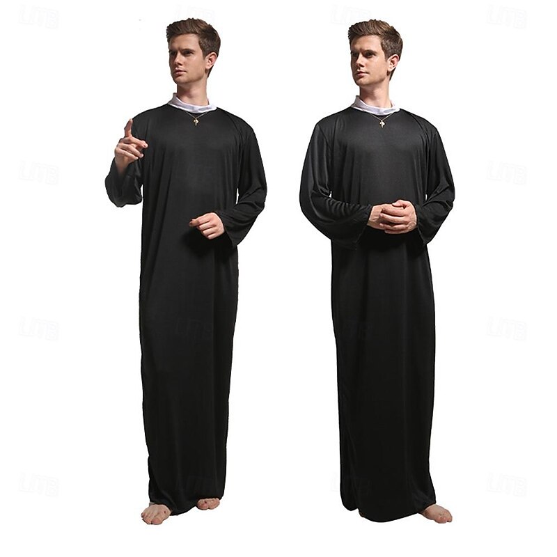 Cosplay Priest Halloween Cosplay Costume Cosplay Adults' Men's Carnival Masquerade Party / Evening Festival Easy Halloween Costumes Dress Up2