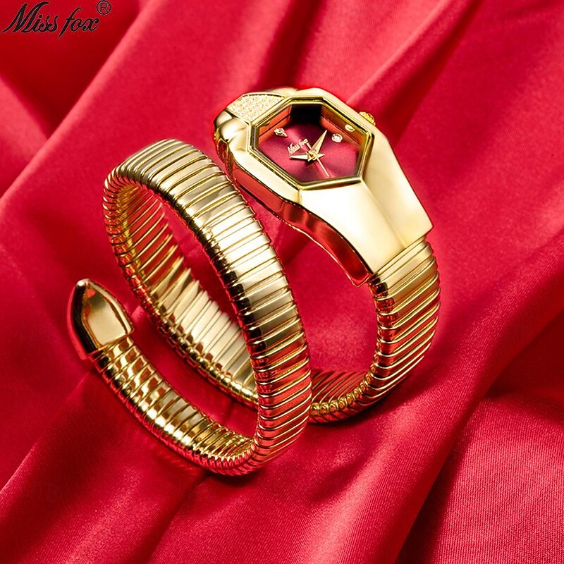 MISSFOX Women Quartz Watch Creative Fashion Casual Wristwatch Waterproof Decoration Stainless Steel Watch2