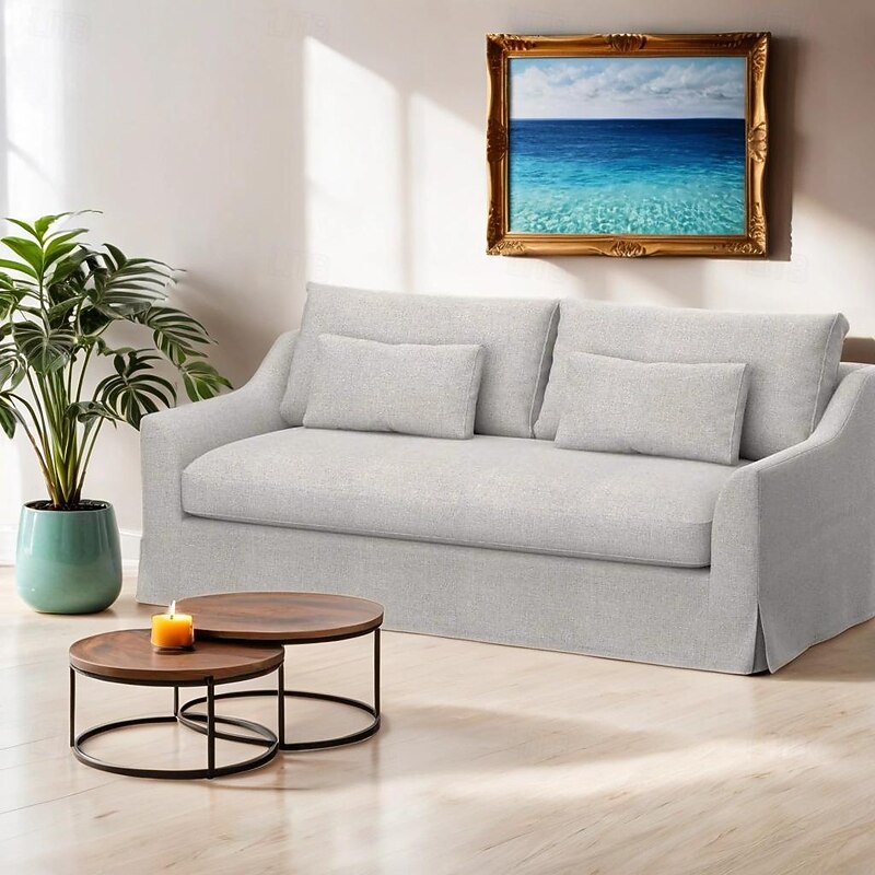 3 Seater Sofa Cover Solid Color Slipcovers  FARcover LITB PRIME cover2