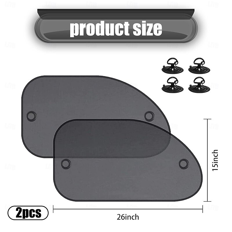 2 PCS Car Side Window Sun Shade Car Cooling Window Cover Universal Automobile Replacements4
