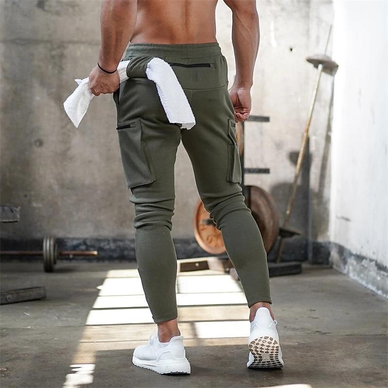 Men's Sweatpants Running Pants Track Pants Pocket Drawstring Elastic Waistband Pants / Trousers Outdoor Sports & Outdoor Athletic Fall Soft Marathon Running Workout Tailored Fit Sportswear Activewear - Main Image