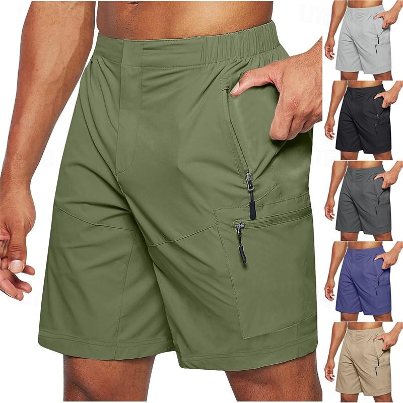 Men's Cargo Shorts Hiking Shorts Tactical Shorts Military Summer Outdoor Regular Fit Waterproof Quick Dry Shorts Elastic Waist Black Army Green Hunting Climbing Camping / Hiking / Caving S M L XL XXL