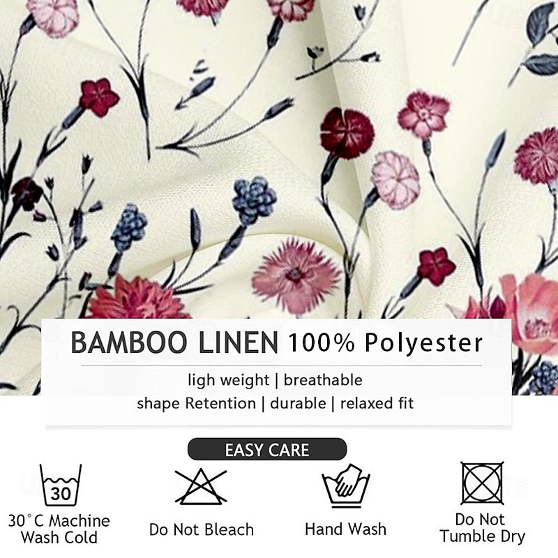 Men's Floral Shirt Button Up Shirt Long Sleeve Casual Beach Daily Beach Wear Summer Spring Fall Mandarin Collar Band Collar Button Up 3D Print Pink Blue Beige3