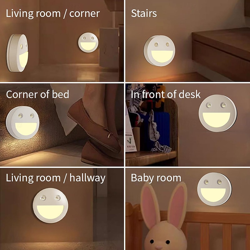 1pcs LED Sensor Night Light Dual Color Optical Magnetic Adhesive Motion Sensor Hallway Light Sensor Night Light3