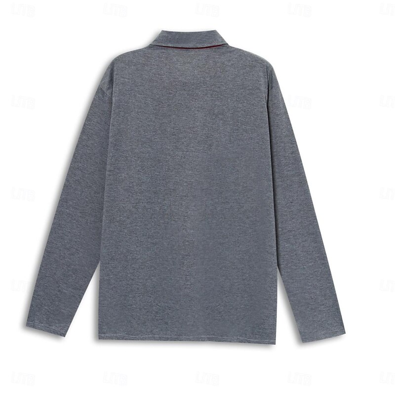 Men's Henley Shirt Tee Top Long Sleeve Lapel Summer Color Block Fashion Designer Basic Patchwork Vacation Street Going out Black White Navy Blue Top Tee for Men4